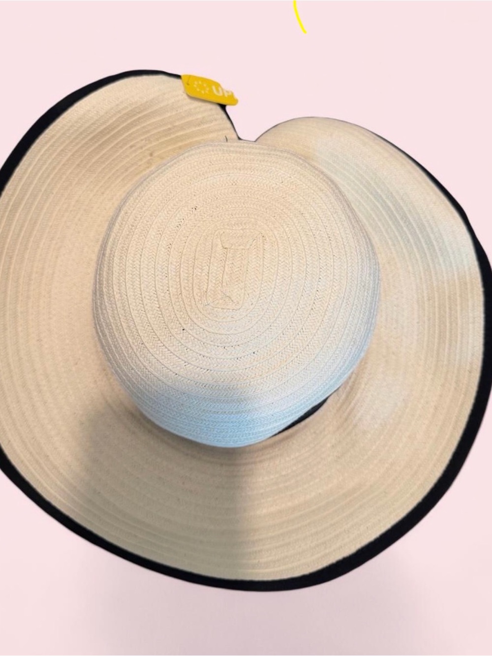 San Diego Hat Company Cream Wide Brim Sun Hat with Black Trim